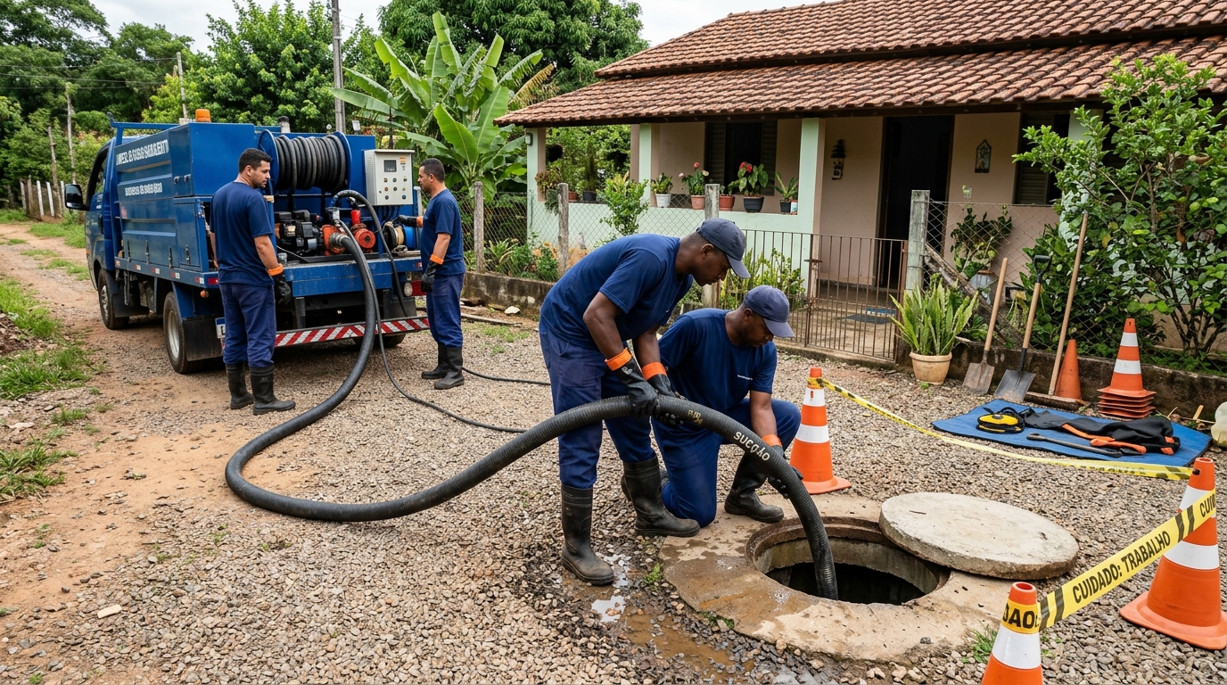 Equipe de desentupimento de fossa em Salvador-BA